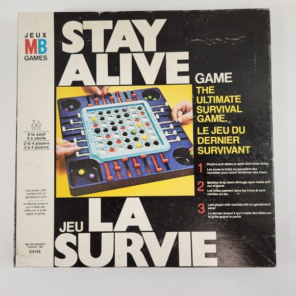 Stay Alive Board Game Milton Bradley Canada Bilingual Version COMPLETE Vtg - Picture 10 of 14